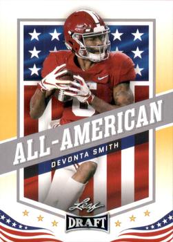 2021 Leaf Draft - Gold #42 DeVonta Smith Front