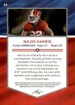 2021 Leaf Draft - Gold #45 Najee Harris Back