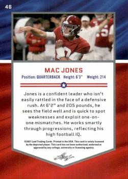 2021 Leaf Draft - Gold #46 Mac Jones Back
