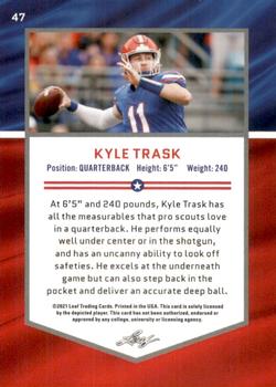 2021 Leaf Draft - Gold #47 Kyle Trask Back