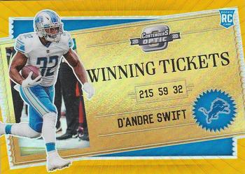2020 Panini Contenders Optic - Winning Tickets Gold #WT22 D'Andre Swift Front
