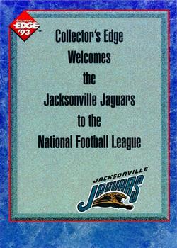 1993 Collector's Edge - Expansion Teams #M327 Jacksonville Jaguars Front
