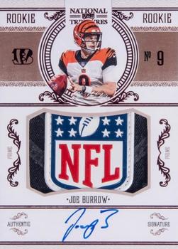 2020 Panini National Treasures - Crossover Rookie Patch Autographs NFL Shield #CRS-JB Joe Burrow Front