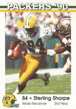1990 Green Bay Packers Police - Pillsbury/Green Giant #12 Sterling Sharpe Front