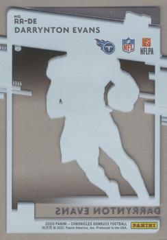 2020 Panini Chronicles - Clearly Donruss Rated Rookies #RR-DE Darrynton Evans Back