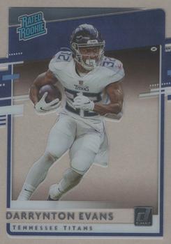 2020 Panini Chronicles - Clearly Donruss Rated Rookies #RR-DE Darrynton Evans Front