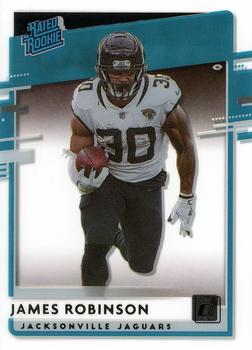2020 Panini Chronicles - Clearly Donruss Rated Rookies #RR-JR James Robinson Front
