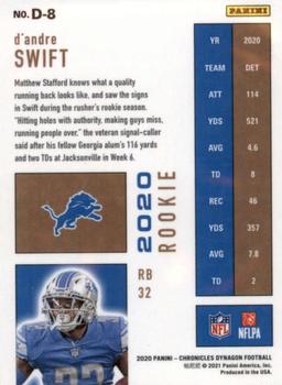 2020 Panini Chronicles - Dynagon Rookies #D-8 D'Andre Swift Back