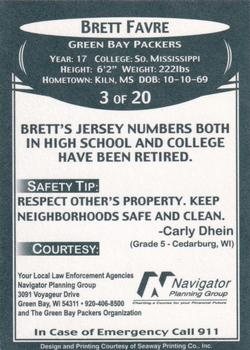2007 Green Bay Packers Police - Navigator Planning Group #3 Brett Favre Back