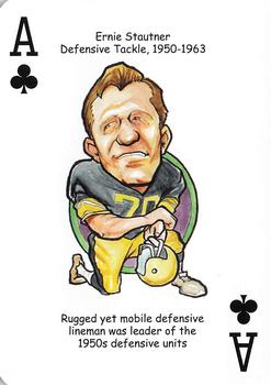 2010 Hero Decks Pittsburgh Steelers Football Heroes Playing Cards #A♣ Ernie Stautner Front