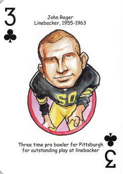 2010 Hero Decks Pittsburgh Steelers Football Heroes Playing Cards #3♣ John Reger Front