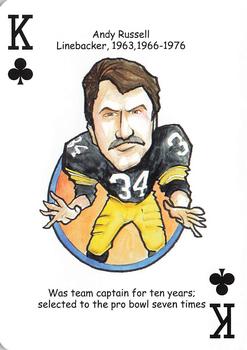 2010 Hero Decks Pittsburgh Steelers Football Heroes Playing Cards #K♣ Andy Russell Front