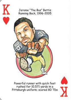 2010 Hero Decks Pittsburgh Steelers Football Heroes Playing Cards #K♥ Jerome 