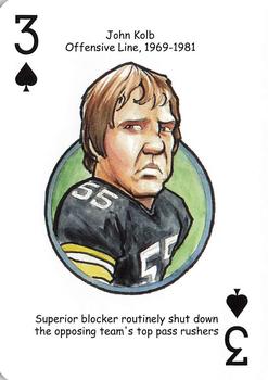 2010 Hero Decks Pittsburgh Steelers Football Heroes Playing Cards #3♠ Jon Kolb Front