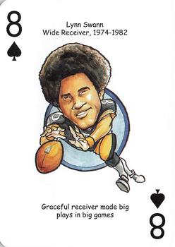2010 Hero Decks Pittsburgh Steelers Football Heroes Playing Cards #8♠ Lynn Swann Front