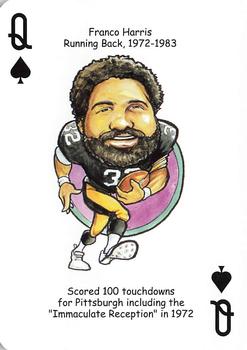 2010 Hero Decks Pittsburgh Steelers Football Heroes Playing Cards #Q♠ Franco Harris Front