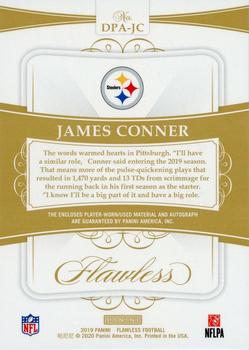 2020 Panini Flawless - 2019 Panini Flawless Football - Dual Patch Autographs #DPA-JC James Conner Back