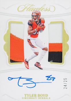 2020 Panini Flawless - 2019 Panini Flawless Football - Dual Patch Autographs #DPA-TBY Tyler Boyd Front