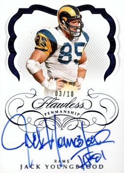 2020 Panini Flawless - 2019 Panini Flawless Football - Flawless Penmanship Sapphire #FP-JY Jack Youngblood Front