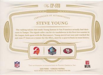 2020 Panini Flawless - Career Progressions #CP-SYO Steve Young Back