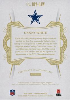 2020 Panini Flawless - Dual Patch Autographs Ruby #DPA-DAW Danny White Back