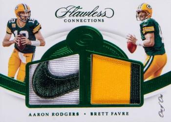 2020 Panini Flawless - Flawless Connections Emerald #FC5 Aaron Rodgers / Brett Favre Front
