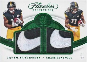 2020 Panini Flawless - Flawless Connections Emerald #FC13 Chase Claypool / JuJu Smith-Schuster Front