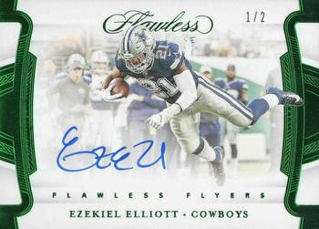 2020 Panini Flawless - Flawless Flyers Emerald #FF-EZE Ezekiel Elliott Front