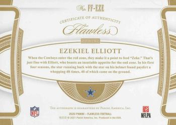 2020 Panini Flawless - Flawless Flyers Sapphire #FF-EZE Ezekiel Elliott Back