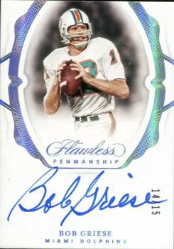 2020 Panini Flawless - Flawless Penmanship Silver #FP-BGR Bob Griese Front