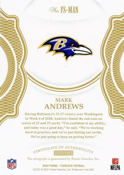 2020 Panini Flawless - Flawless Signatures Sapphire #FS-MAN Mark Andrews Back