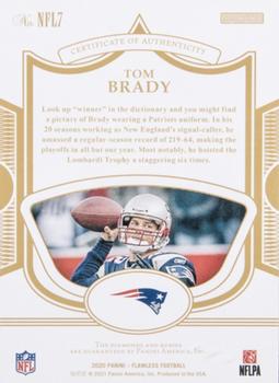 2020 Panini Flawless - NFL Shield Gems #NFL7 Tom Brady Back
