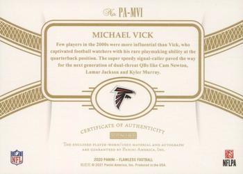 2020 Panini Flawless - Patch Autographs #PA-MVI Michael Vick Back