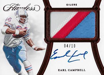 2020 Panini Flawless - Patch Autographs Ruby #PA-ECA Earl Campbell Front