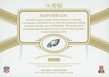 2020 Panini Flawless - Patch Autographs Ruby #PA-FLC Fletcher Cox Back