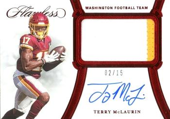 2020 Panini Flawless - Patch Autographs Ruby #PA-TMC Terry McLaurin Front