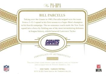 2020 Panini Flawless - Patch Autographs Sapphire #PA-BPA Bill Parcells Back