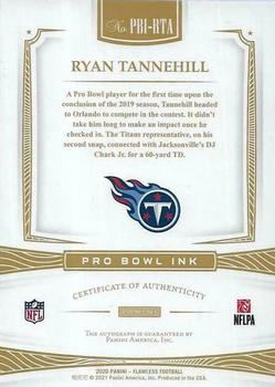2020 Panini Flawless - Pro Bowl Ink Platinum #PBI-RTA Ryan Tannehill Back
