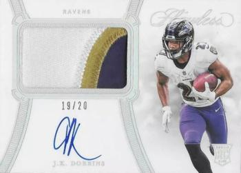 2020 Panini Flawless - Rookie Patch Autographs Silver #RPA-JKD J.K. Dobbins Front