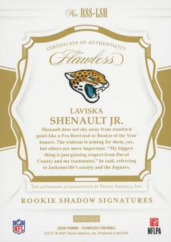 2020 Panini Flawless - Rookie Shadow Signatures Emerald #RSS-LSH Laviska Shenault Jr. Back