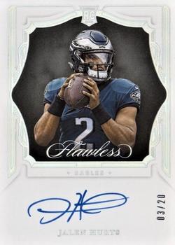 2020 Panini Flawless - Rookie Shadow Signatures Silver #RSS-JHU Jalen Hurts Front