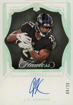2020 Panini Flawless - Rookie Shadow Signatures Silver #RSS-JKD J.K. Dobbins Front