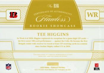 2020 Panini Flawless - Rookie Showcase Brand Logo #RS6 Tee Higgins Back