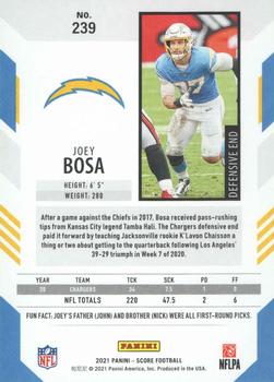 2021 Score - Gold #239 Joey Bosa Back