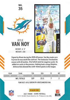 2021 Score - Scorecard #35 Kyle Van Noy Back