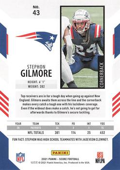 2021 Score - Dots Red #43 Stephon Gilmore Back