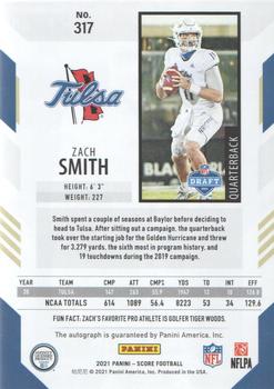 2021 Score - Signatures #317 Zach Smith Back