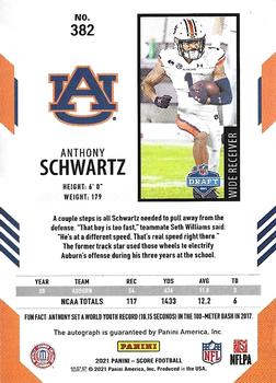 2021 Score - Signatures #382 Anthony Schwartz Back