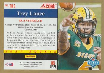 2021 Score - 1991 Throwback #TB3 Trey Lance Back