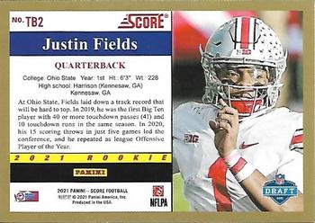 2021 Score - 1991 Throwback Gold #TB2 Justin Fields Back